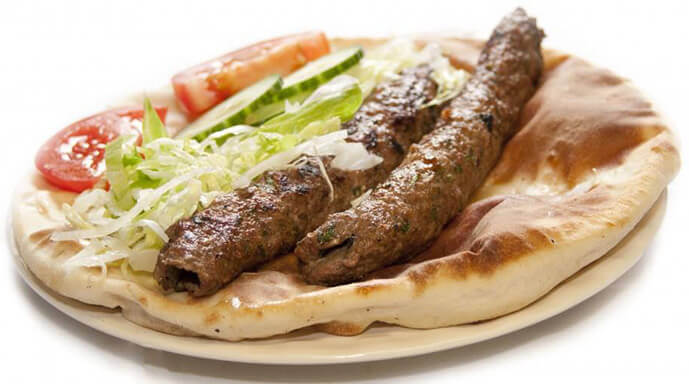 Sweet-Centre-Seekh-Kebabs-Naan-Salad-and-Souce-1 - Sweet Centre Desi Food Restaurant in Bradford | Sweet Centre